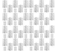 20 Pairs Door Hinge 3" 75mm Ball Bearing Hinges Satin Chrome Suit Internal Doors Pair (20)