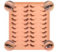 20 Pairs False Eyelashes 4 Styles Mink Eyelashes Fluffy Pack 3D Volume Faux Mink Eye Lashes Pack