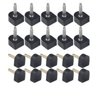 20 Pairs High Heel Tips 5 Sizes Non-Slip Black U Shape Heel Tip Pin Dowels 8/9/ 10/11/ 12 mm Repair Replacement Taps Protector Caps for Women Ladies Shoes