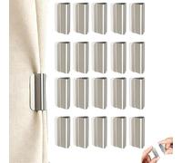 20 Pairs Magnetic Curtain Clips, Curtain Magnets Closure Set for Light-Blocking, Hold Curtains Closed, Detachable Buckle, No Drill, Privacy Protection for Indoor and Outdoor Patio Curtains