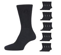 20 Pairs Mens Cotton Rich Sport Socks Work Socks Shoe Size 6-11 (Black)