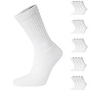 20 Pairs Mens Cotton Rich Sport Socks Work Socks Shoe Size 6-11 (White)