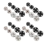 20 Pairs Metal Snap Fasteners for Clothes, Sew on Press Studs Set | Metal Pieces, Easy to Use and Light Weight, No Burrs, 8.5mm and 12mm Assorted Pack