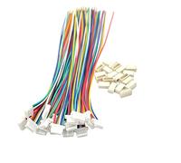 20 Pairs Mini Micro 6 Pin JST SH 1.0mm Cable Connector, JST SH 1.0mm Pitch 6 Pin Male Female Connector Plug with 150mm 26AWG Wires Cables, for LED Strips Lights, RC Toys, Batteries