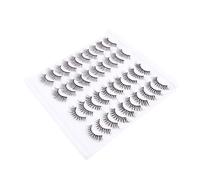 20 Pairs Realistic False Eyelashes for Natural Makeup Lashes Durable and Comfortable for Daily Use Attractive Fashionable Eye Enhancement