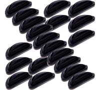 20 Pairs Silicone Eyeglass Nose Pads Black for Optical Frames | Soft Nonslip Support, Easy Installation, Raises Frame Height, for Office Work and Active Movement