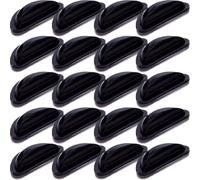 20 Pairs Silicone Nose Pads for Glasses Black Nonslip Raised Fit | Soft Cushioning Helps Reduce Pressure and Marks, Suitable for Sunglasses, Optical Frames, Office Work and Movement