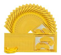 20 Pairs Under Eye Treatment Masks 24K Gold Collagen Eye Gel Pads Moisturizing Under Eye Patches Golden Eye Mask for Dark Circles, Anti Wrinkle, Puffy Eyes, Hydrating