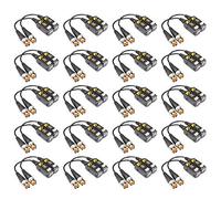 20 Pairs Video Balun Connectors Passive AHD/TVI/CVI/CVBS Signal Transceivers Max. 8MP Compatible with 720P/960P/1080P/3MP/5MP Single Channel for BNC Male Cable CCTV Security Camera System