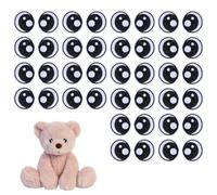 20 Pairs White Black Eyes Iron on Patch, Cute Eyes Embroidery Sew On Patches Polyester Sew on Eye Patch Decorative Cartoon Eye Patches for Clothing Hat Backpack Shoes Jacket, 0.78x0.6inch