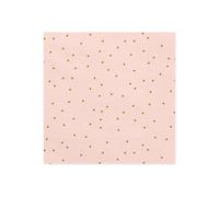 20 Pale Pink Paper Napkins with Gold Polka Dots 33 x 33 cm