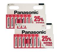 20 Panasonic AA Red Zinc Batteries (2x 10 Pack)