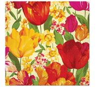 20 Paper Lunch Napkins Flowering Spring Daffodil Tulips 3ply