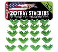 20 Pc Original Tray Stackers for Harvest Right Freeze Dryer Trays - Stacks 6 Trays - Green - Freeze Dryer Machine Accessories - Freeze Dried Food Storage - Made in USA