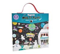 20 Pc Space Playset- Magnetic Puzzle, Doodle Board, Magnetic Pieces & Coloring Play Scene incl. - Educational S.T.E.M Shape Sorting and Creativity Game - Learning to Follow Visual Cues - Ages 3+
