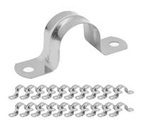 20 Pcs Ø 25 mm U Pipe Clamps,u Shaped Brackets,u Brackets Metal,u Bracket,Pipe Brackets,u Brackets,2 Hole Conduit Clips 304 Stainless,for Water Pipes, Gas Pipes Cable Fixing