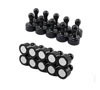 20 PCS（10 Pairs) Fridge Magnets Magnetic Push Pins Small Refrigerator Magnets Strong Neodymium Magnets Whiteboard Map Magnets Perfect for Home Kitchen Office School Classroom Black