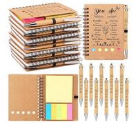 20 Pcs/10 Set Christian Gift Bulk Spiral Notebook with Sticky Notes Bible Verse Pens Church Prayer Journal Inspirational Faith Gifts for Women Men Christian Stuff