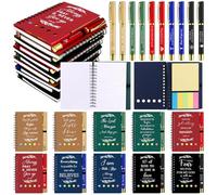 20 Pcs/10 Set Christian Gifts Bulk Spiral Religious Notebook with Sticky Notes Bible Verse Pens Christian Note Pads Inspirational Scripture Gifts for Women Men Church Coworker School Supplies