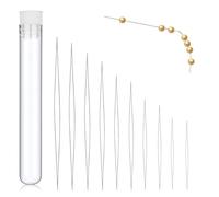20 Pcs/10 Sizes Stainless Steel Sewing Needles, Beading Needle, Big Eye Beading Needles for Jewellery Making, Bead Needles for Jewellery Making (4.5/5.5/6.5/7.5/8.9/10/11.5/2.5/13.9/5 cm)