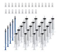 20 Pcs 10ml and 5 Pcs 1ml Plastic Syringe, Colostrum Syringe with Cap No Needle Reusable for Scientific Labs, Liquid Measuring, Plant Watering, Feeding Pets