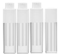 20 Pcs 15ML 30ML Airless Pump Bottle,Refillable Empty Clear Travel Lotion Containers,Vacuum Press Bottles for Foundation, Essence, Cream, Toiletries (15ML,Spray bottle,Frosted white)