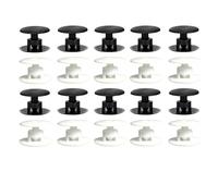 20 Pcs 16mm Plastic Strap Rivets, Black & White Shoe Charm Button Fasteners,Crocs Replacement Rivets and Rivet Buttons for Crocs Style Shoes，Replacement for Garden Shoes, Boots & Wristbands