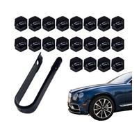 20 Pcs 17mm Wheel Nut Covers - Black 17mm Wheel Nut Caps Bolt Covers, Universal Fit, Including 16 Standard Ones & 4 Locking Ones with Removal Tool