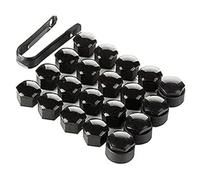 20 Pcs 17mm Wheel Nut Covers - Black 17mm Wheel Nut Caps Bolt Covers, Universal Fit, Including 16 Standard Ones & 4 Locking Ones with Removal Tool