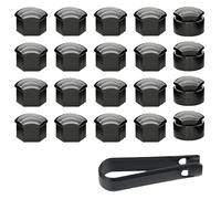 20 Pcs 17mm Wheel Nut Covers with Removal Tool - 16 Standard & 4 Locking Lug Bolt Protectors, Rustproof & Dustproof, Universal Car Wheel Accessories for Volkswagen, BMW, Audi, Mercedes & More