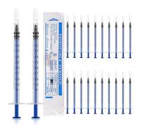 20 Pcs 1ml Syringes Colostrum Collection Kit Plastic Syringes With Caps 1 ml Syringe Sterile for Refilling and Measuring Liquids for Labs Pets Feeding Oil or Glue