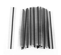 20 Pcs 2.54mm Pin Header Kit - 40 Pin Breakaway Male and Female Headers - Single Row Straight Connector for PCB Arduino Breadboard - DIY Electronics Prototyping
