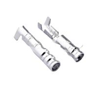 20 Pcs 2.8mm Male Female Auto Wire Splice Terminal Car Elcetric Connector Pin Round Type Crimp Loose Terminals G138 DJ221Q-2.8B(Female,100 Pcs)