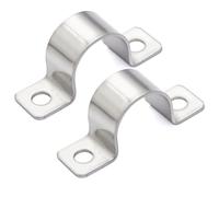 2 Hole Conduit Clips 304 Stainless Steel Pipe Clip Heavy Duty Pipe Clamp U Shaped Brackets for Water Pipes, Gas Pipes Cable Fixing 20 Pcs Ø 25 mm