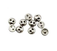 20 PCS 2 Hole Mini Metal Round Buttons Small Bread Buttons for Doll Clothes Bag Deoration Sewing Craft