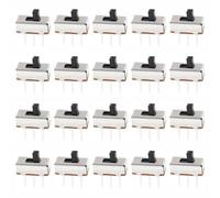 20 Pcs 2 Position On/Off SPDT 1P2T 3 Pin PCB Panel Mini Vertical Slide Switch 0.3A 50VDC Micro Slide Switch for PCB (SS12D00G5)