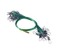 20 Pcs 20cm Super Strong Tensile Force Anti Bite Steel Fishing Line Steel Wire Leader with Rotating Snaps Fishing Lead Wire Clever fashion