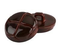 20 Pcs 20mm Imitation Leather Buttons Round Football Pattern Plastic Shank Buttons Leather Covered Brown Football Button Craft for Suit Dress Coat Jacket Embellish DIYS Sewing (Light Brown)