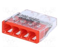 20 pcs : 2273-204 - Quick splice, 2273, spring clamp, 0.5÷2.5mm2, 450V, 24A, red
