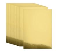 20 Pcs 250gsm A4 Size Metallic Cardstock Paper Foil Paper Board Mirror Craft Paper Foil Color Card Stock Glitter Card Making Paper Shiny Crafting Cardstock Sheets for DIY Projects Golden