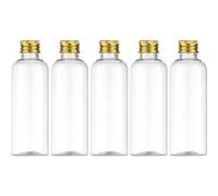 20 Pcs 250ML 500ML Plastic Juice Bottles With Lids Replication Portable Travel With Lids Plastic Bottles Suitable For Drinks Smoothies Juice Milk and Home Picnic Office (250ML,Gold)