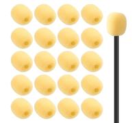 20 PCS 2x15 mm Mini Size Headset Windscreen Microphone Foam Covers Mic Foam Cover Pop Filter Replacement For Hole Ear-Hook Other Headset Microphones