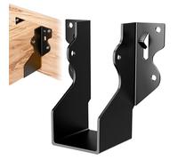 20 Pcs 2x4 Joist Hangers Black, Face Mount Joist Hangers 2x4 Deck, Rafter Brackets, Hurricane Ties Brackets for Shed/Barn/Coop/Porch/Fence, Structurally Sound and Aesthetically Pleasing
