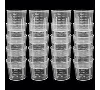 20 Pcs 30ml Measuring Cups, Medicine Pots, Plastic Graduated Cups Transparent Scale Cups Plastic Clear Epoxy Mixing Cups for Kitchen Cooking Medicine Measure Tool