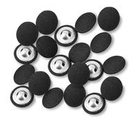 20 PCS 32L Fabric Cloth Covered Button 20mm Round Sewing Buttons Metal Shank Crafting Black Buttons Vintage Coat Buttons for Suits Dress Gowns Blouses DIY Project