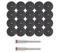20 Pcs 32mm Cutting Discs for Rotary Tool, Diamond Cutting Wheels, Includes 2 Durable 3mm Mandrels for Precision Metalwork & DIY Projects