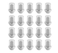 20 Pcs 35MM Wheel Lock Nuts Aluminum Alloy Lightweight Lug Nut Corrosion Resistance Wheels Locking Fittings Automobile Black Silver Type 1