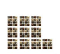 20 Pcs 3D Mosaic Tile Stickers for Kitchen and Bathroom Wall Decor, Waterproof Self-Adhesive Vinyl Art Decals for Smooth Tiles and Glass Surfaces