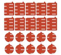 20 Pcs 3M VHB Adhesive Pads for Dash Cam Mount, Heat Resistant Double-Sided Tape Replacement, 10 Rectangular (50 x 40mm) & 10 Round (35mm) for Windshield, Dashboard,Car,Home and Office