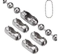 20 Pcs 4.5mm Roller Blind Chain Connectors, Stainless Steel Blind Chain Connector Clips, Roller Blind Cord Connector Clips for Vertical Blinds and Bead Chain Repair, Durable Curtain Roller Spare Parts